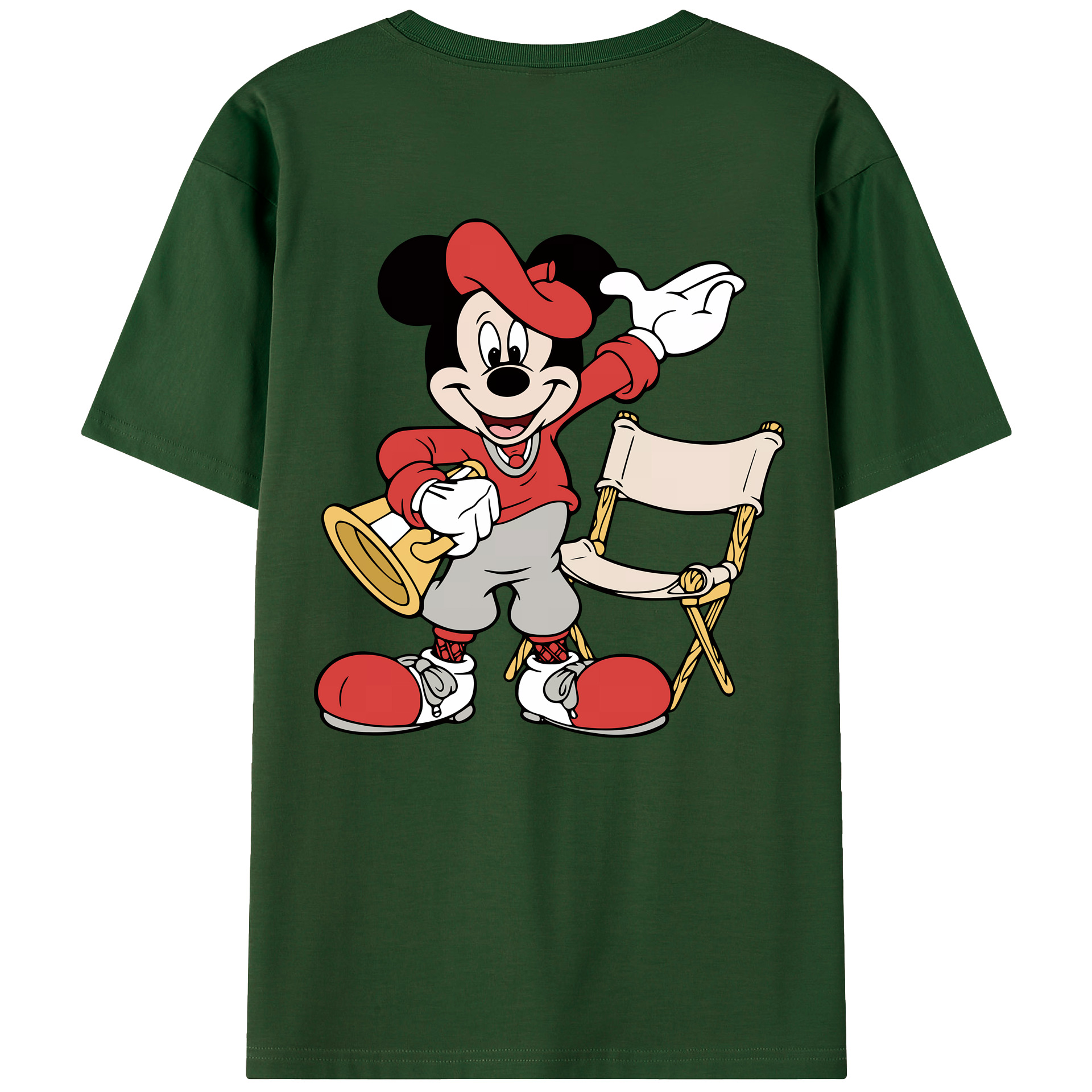 （画像用） ミッキーマウス Mickey Mouse 綿100％半袖Tシャツ（背面プリント）
